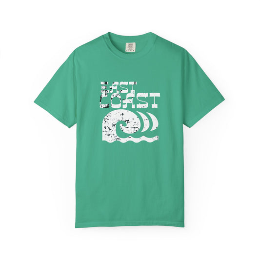 East Coast Vibes T-Shirt - Unisex Garment-Dyed Tee, Beachwear, Summer Casual, Travel Top, Retro Ocean Shirt
