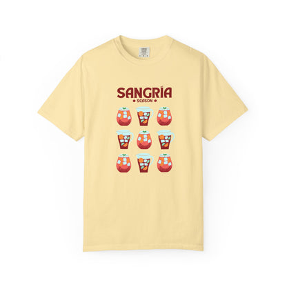 Sangria Season Unisex T-Shirt, Summer Apparel, Party Shirt, Gift for Wine Lovers, Vacation Wear, Fun Casual Tee