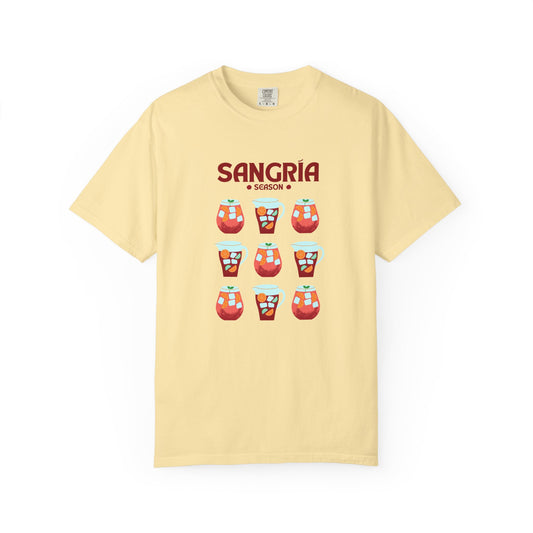 Sangria Season Unisex T-Shirt, Summer Apparel, Party Shirt, Gift for Wine Lovers, Vacation Wear, Fun Casual Tee