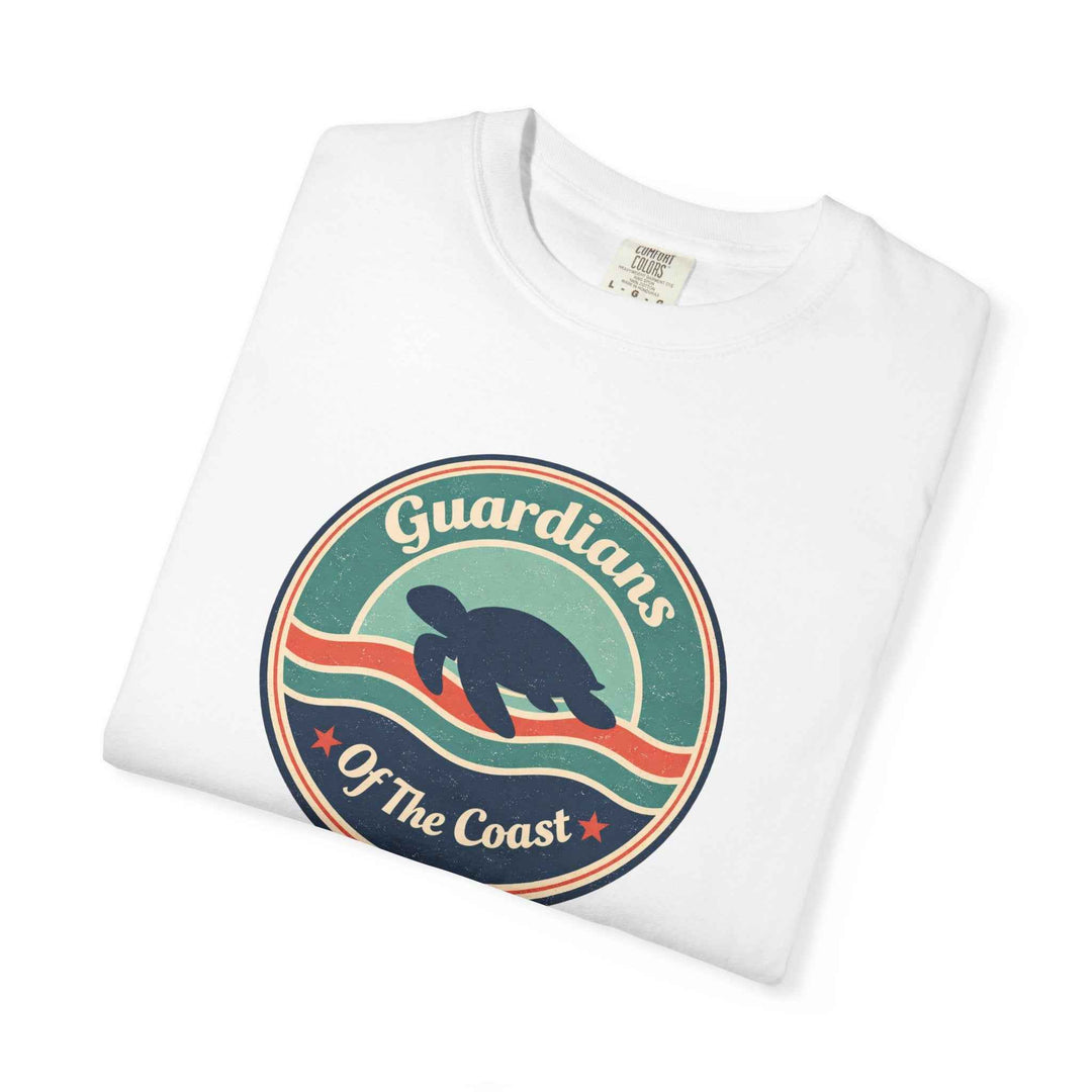 Sea Turtle 'Guardians of the Coast' Graphic T-Shirt, Vintage Retro Fashion Summer Tee