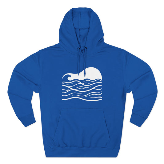 Atlantic Ocean Wave, Fleece lined Unisex Hoodie