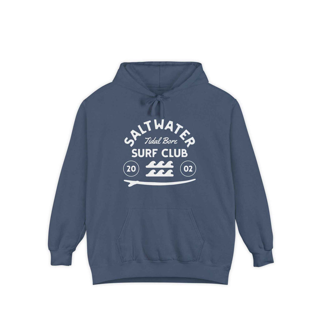 Saltwater Tidal Bore Surf Club, Garment-Dyed Unisex Hoodie