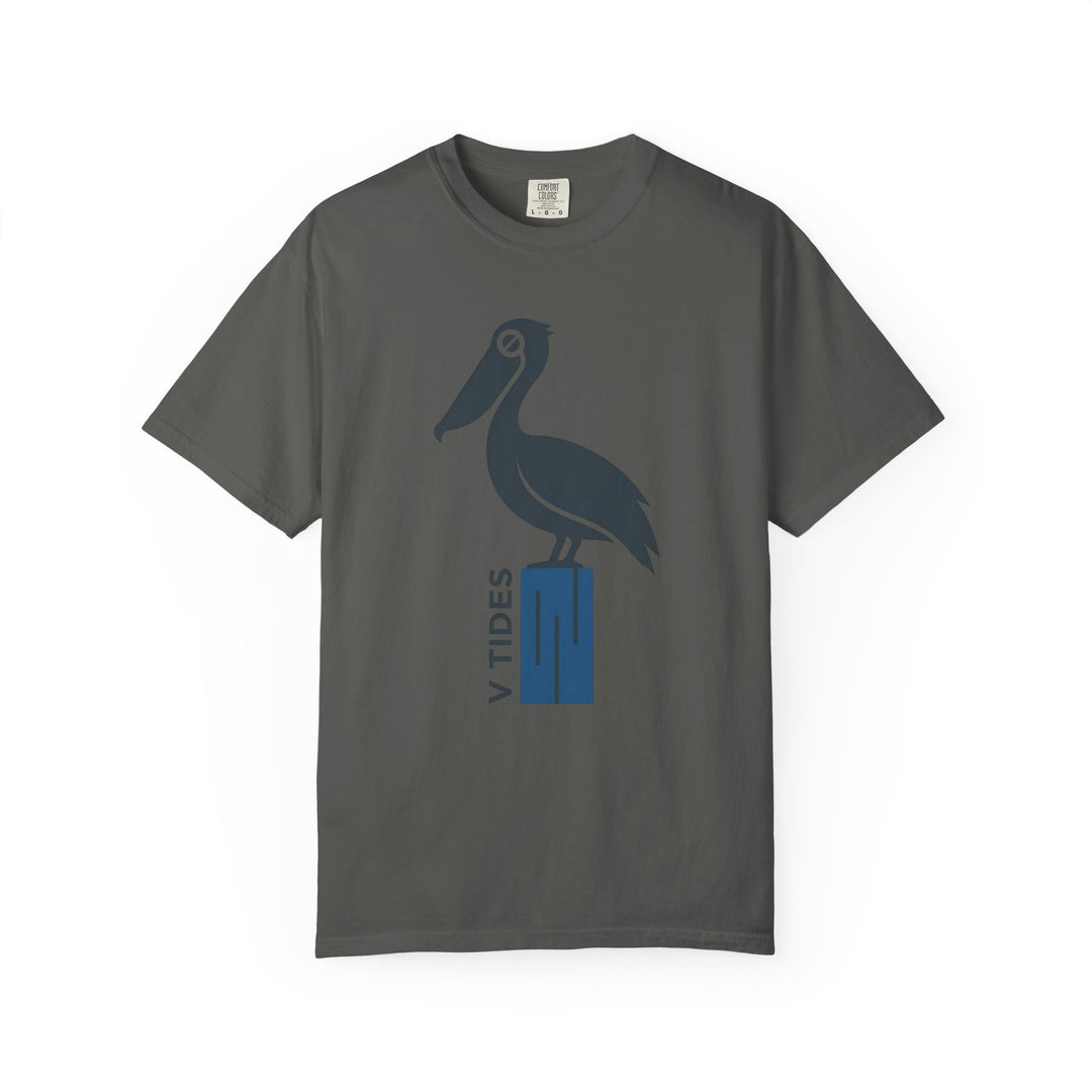 Pelican Dock Graphic T-Shirt | V Tides Coastal Garment-Dyed Tee