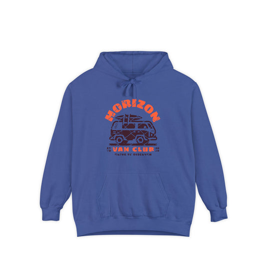 Horizon Van Beach Club  Unisex Hoodie - Cozy Citrus Style, Summer Vibes, Gift for Friends, Casual Wear, Eco-Friendly Fashion