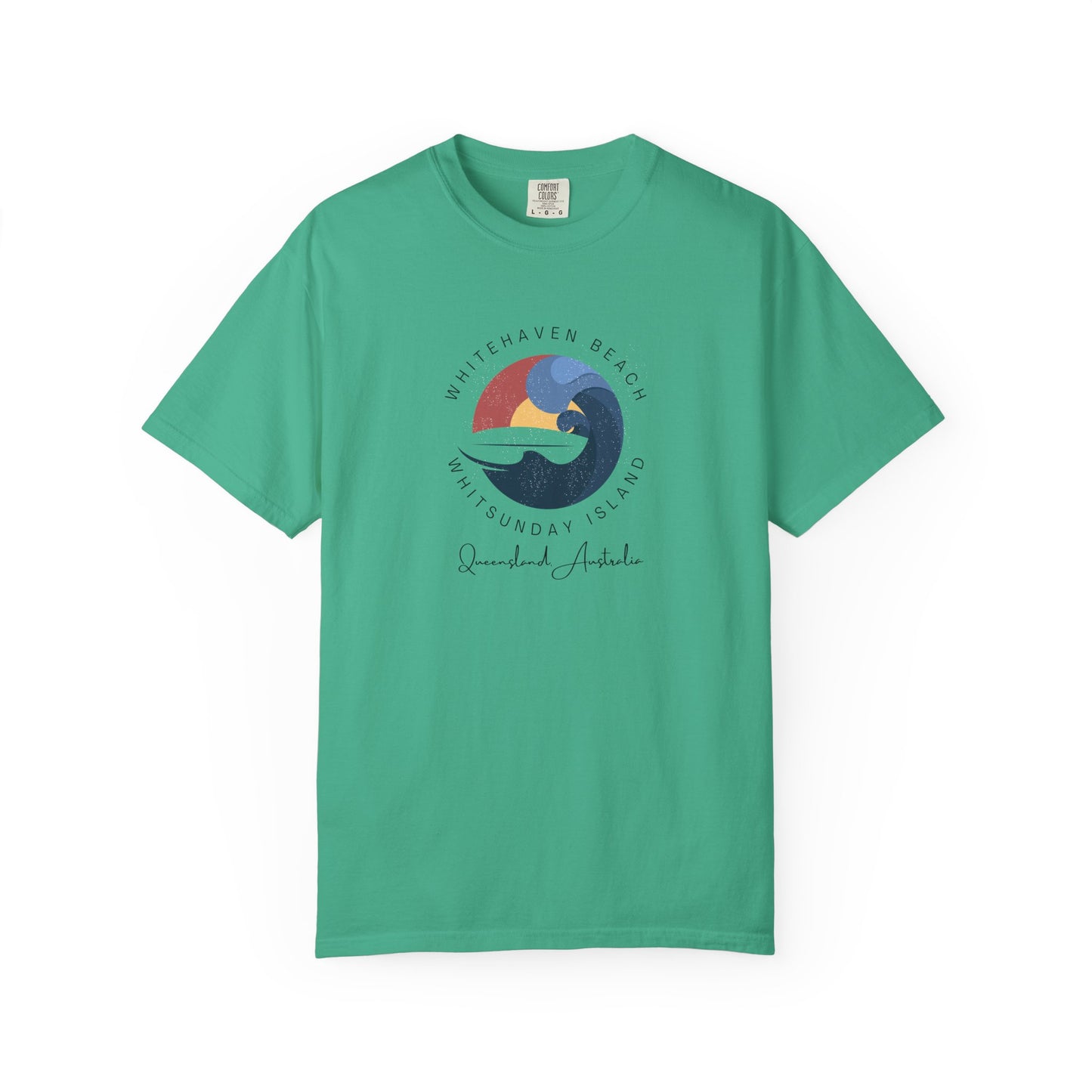 Beach Vibes Garment-Dyed T-shirt, Boho Tee, Unisex Beachwear, Summer Fashion, Gift for Ocean Lovers