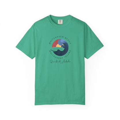 Beach Vibes Garment-Dyed T-shirt, Boho Tee, Unisex Beachwear, Summer Fashion, Gift for Ocean Lovers
