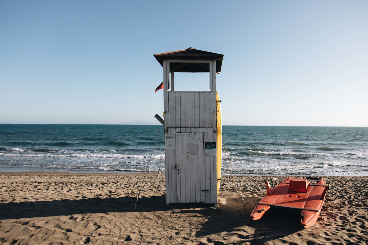 Life guard hut on the beach