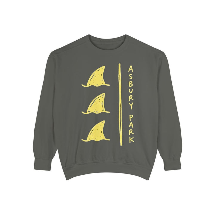 Asbury Park Shark Fin Garment-dyed Sweatshirt - FIVE TIDES APPAREL