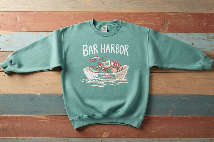 Bar Harbor Seafoam Driftwood Flat Lay