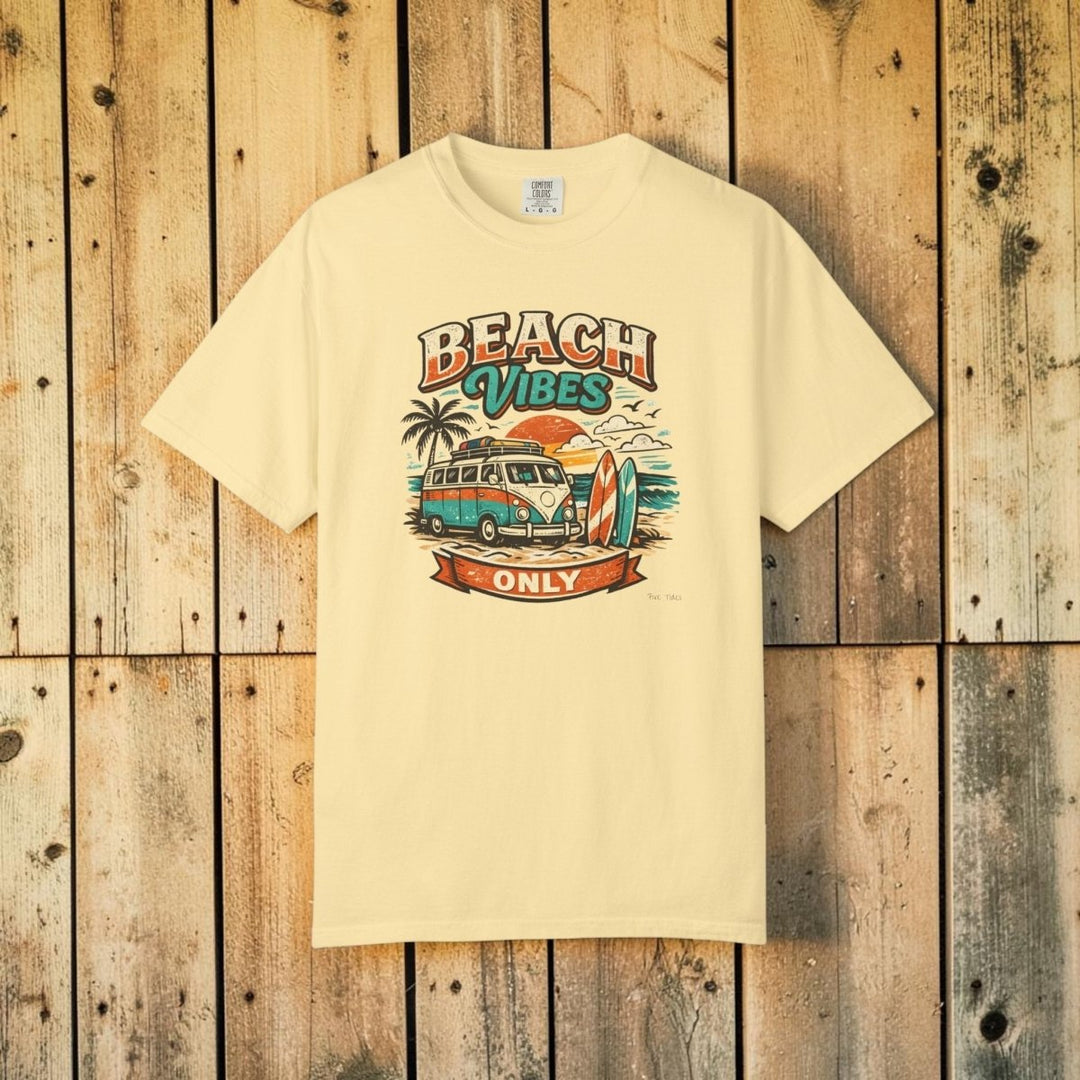Beach Vibes Surf Van Retro Sunset — Garment-Dyed T-Shirt - FIVE TIDES APPAREL