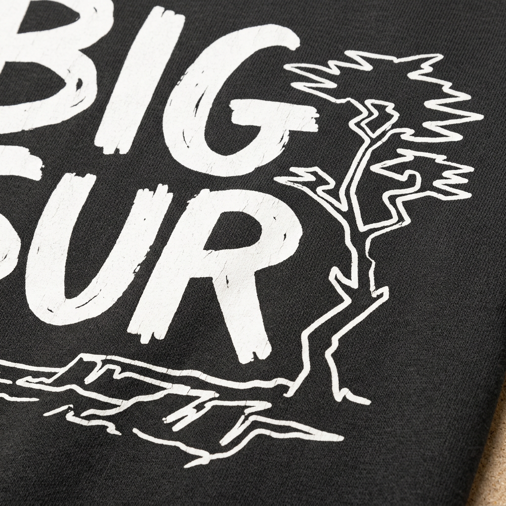 Big Sur hoodie graphic close-up