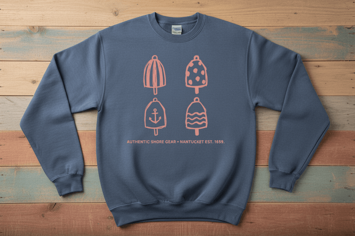 Nantucket Buoys Blue Jean Front