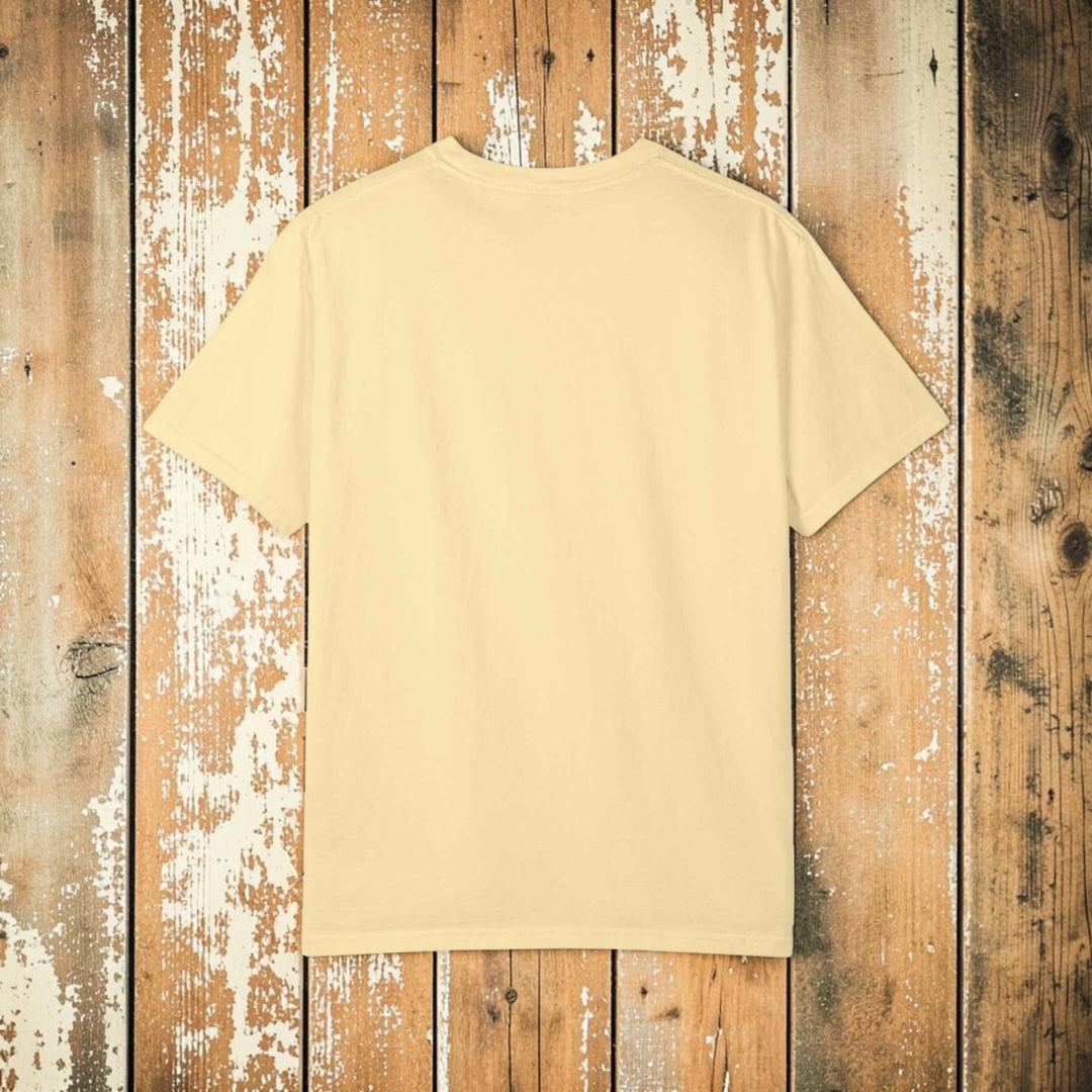 Coastal Calm Painted Graphic T-Shirt — Palm Tree &amp; Seagulls Summer Beach Tee