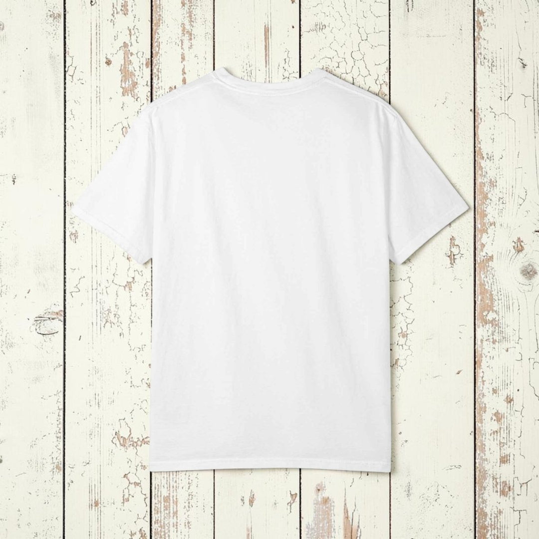 Coastal Calm Painted Graphic T-Shirt — Palm Tree &amp; Seagulls Summer Beach Tee