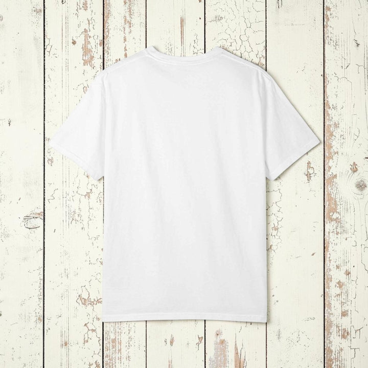 Coastal Calm Painted Graphic T-Shirt — Palm Tree &amp; Seagulls Summer Beach Tee
