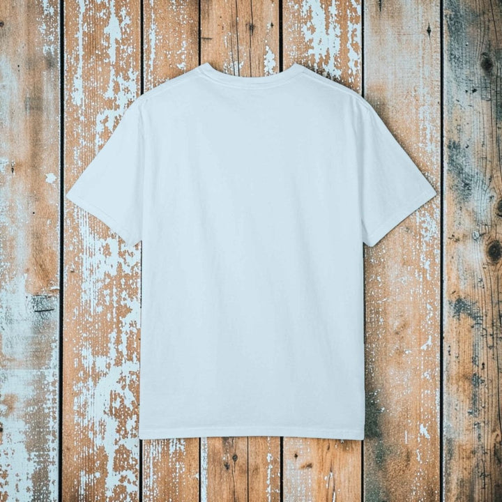 Coastal Calm Painted Graphic T-Shirt — Palm Tree &amp; Seagulls Summer Beach Tee