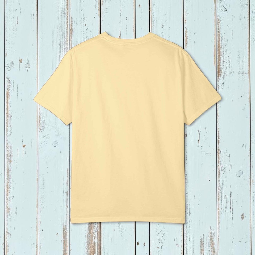 Coastal Calm Unisex Garment-Dyed T-shirt, Sea Birds Take Flight Graphic Summer Tee