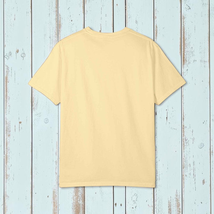 Coastal Calm Unisex Garment-Dyed T-shirt, Sea Birds Take Flight Graphic Summer Tee