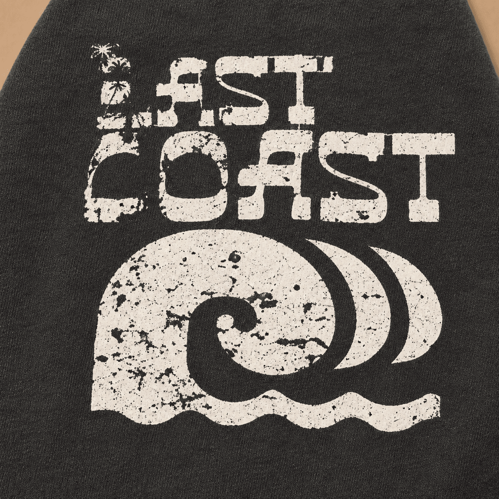 Lost Coast hoodie flat lay, view 3 — vintage wave garment-dyed pullover by Five Tides Apparel