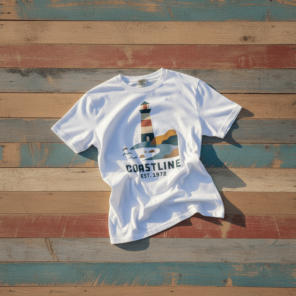 Coastline Cape Lighthouse White — Dock Board