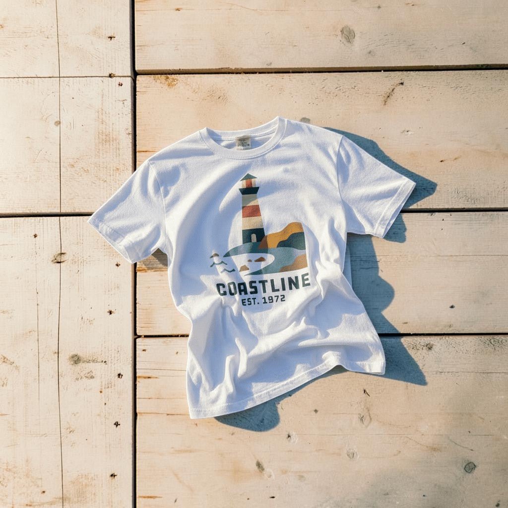 Coastline Cape Lighthouse White — Dock Board