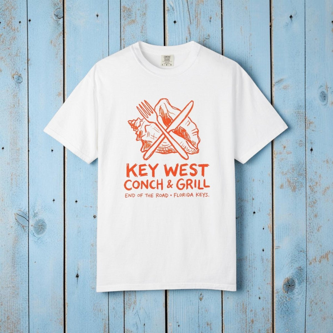 Crabby Concierge Resort Tee | Garment-Dyed Key West Graphic - FIVE TIDES APPAREL