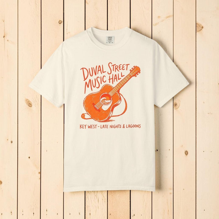 Duval Street Music Hall Tee | Garment-Dyed Key West Graphic - FIVE TIDES APPAREL