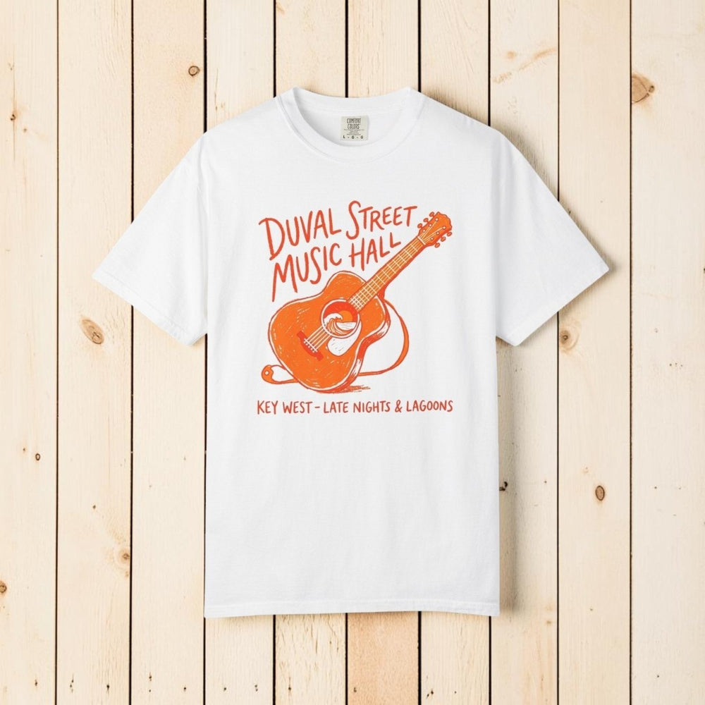 Duval Street Music Hall Tee | Garment-Dyed Key West Graphic - FIVE TIDES APPAREL