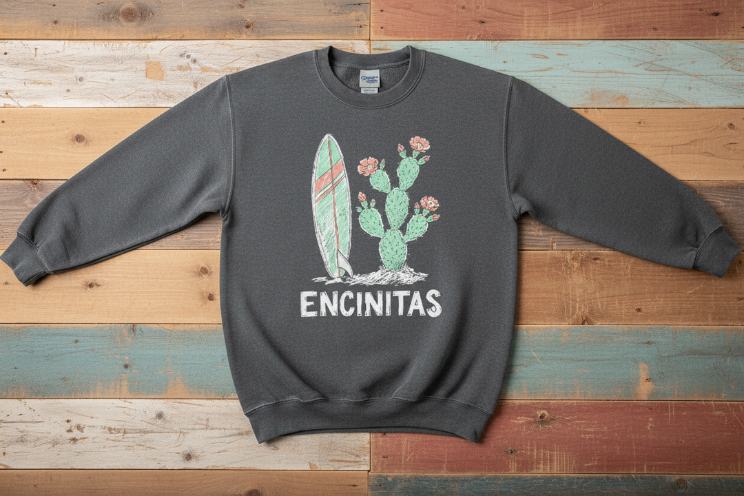Encinitas Charcoal Flat Lay