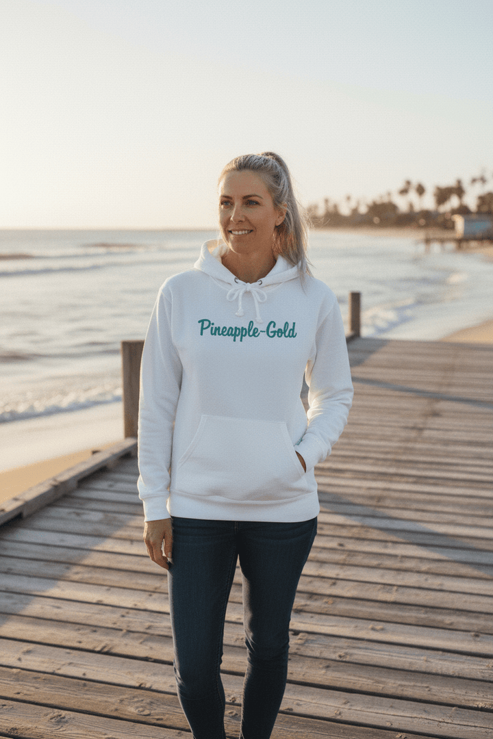 Female Lifestyle - White Pineapple-Gold Hoodie