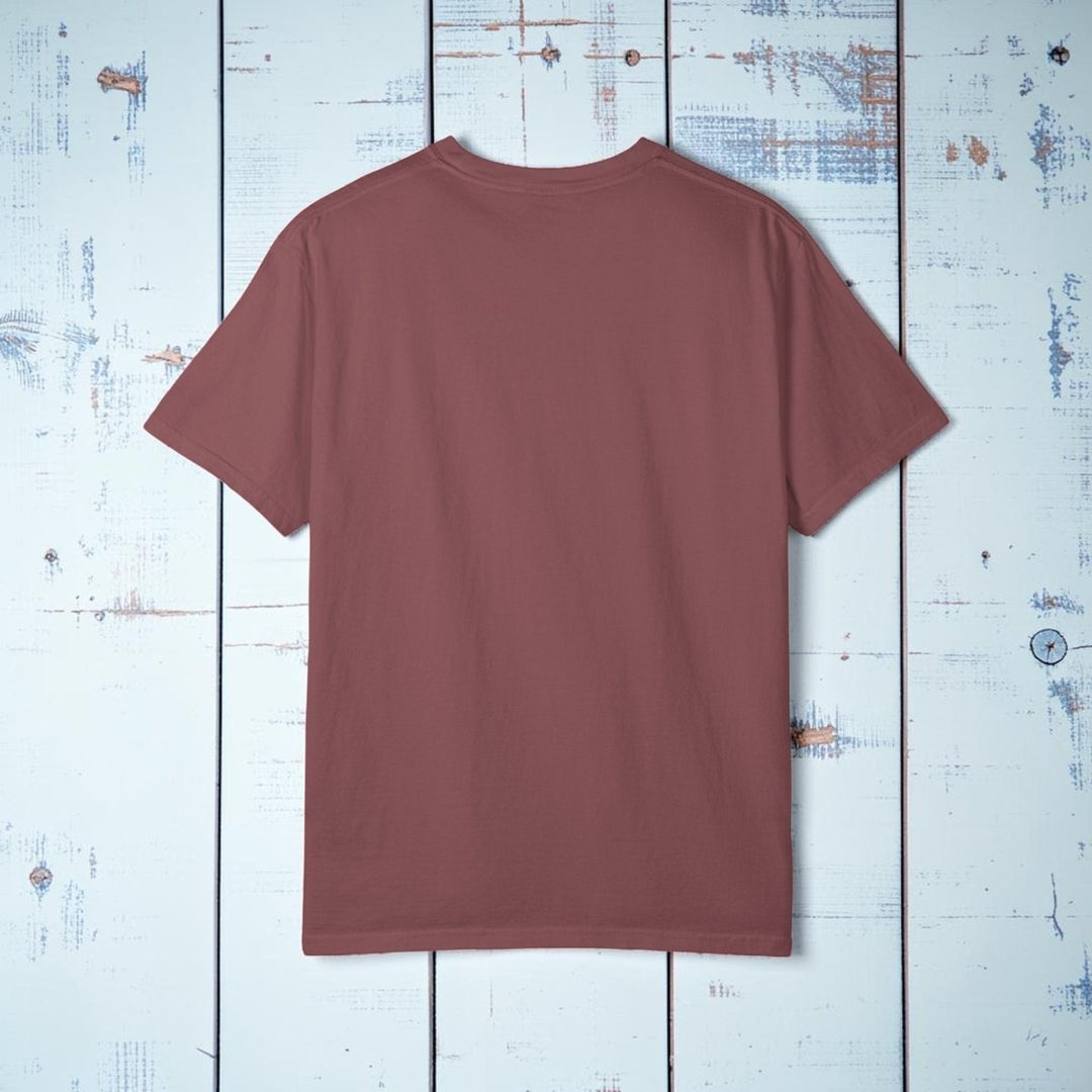 Find Your Paradise Beach Footprints Tee | Garment-Dyed Coastal Graphic - FIVE TIDES APPAREL
