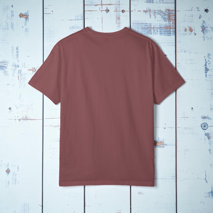 Find Your Paradise Beach Footprints Tee | Garment-Dyed Coastal Graphic - FIVE TIDES APPAREL