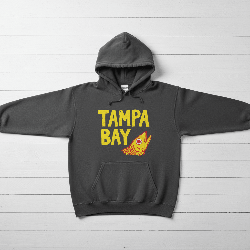 Pepper Tampa Bay hoodie front flat lay