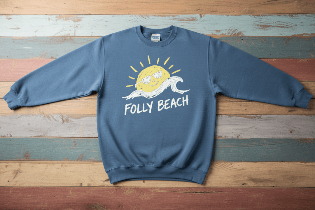 Folly Beach Steel Blue Front