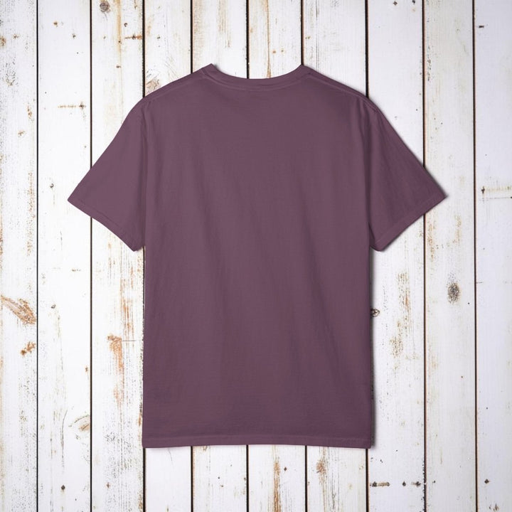 Purple t-shirt on a white background