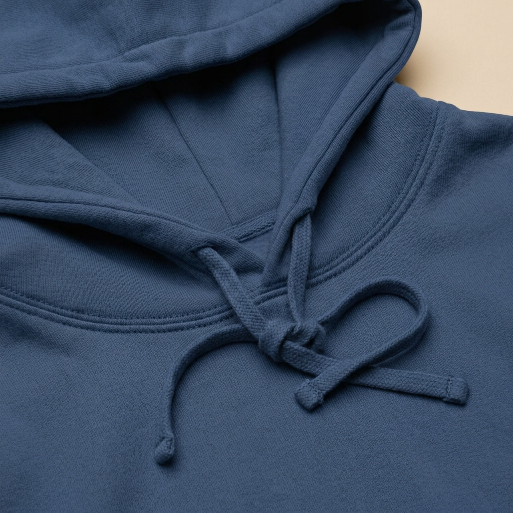 Beaufort Breakwater Diner navy hoodie hood seam and drawstring detail