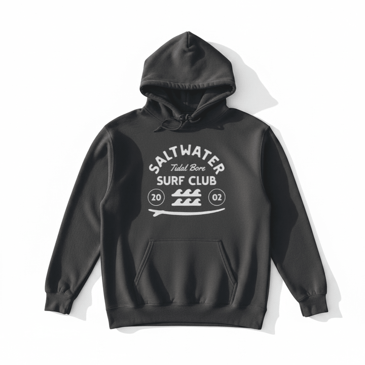 Saltwater Surf Club hoodie - white background