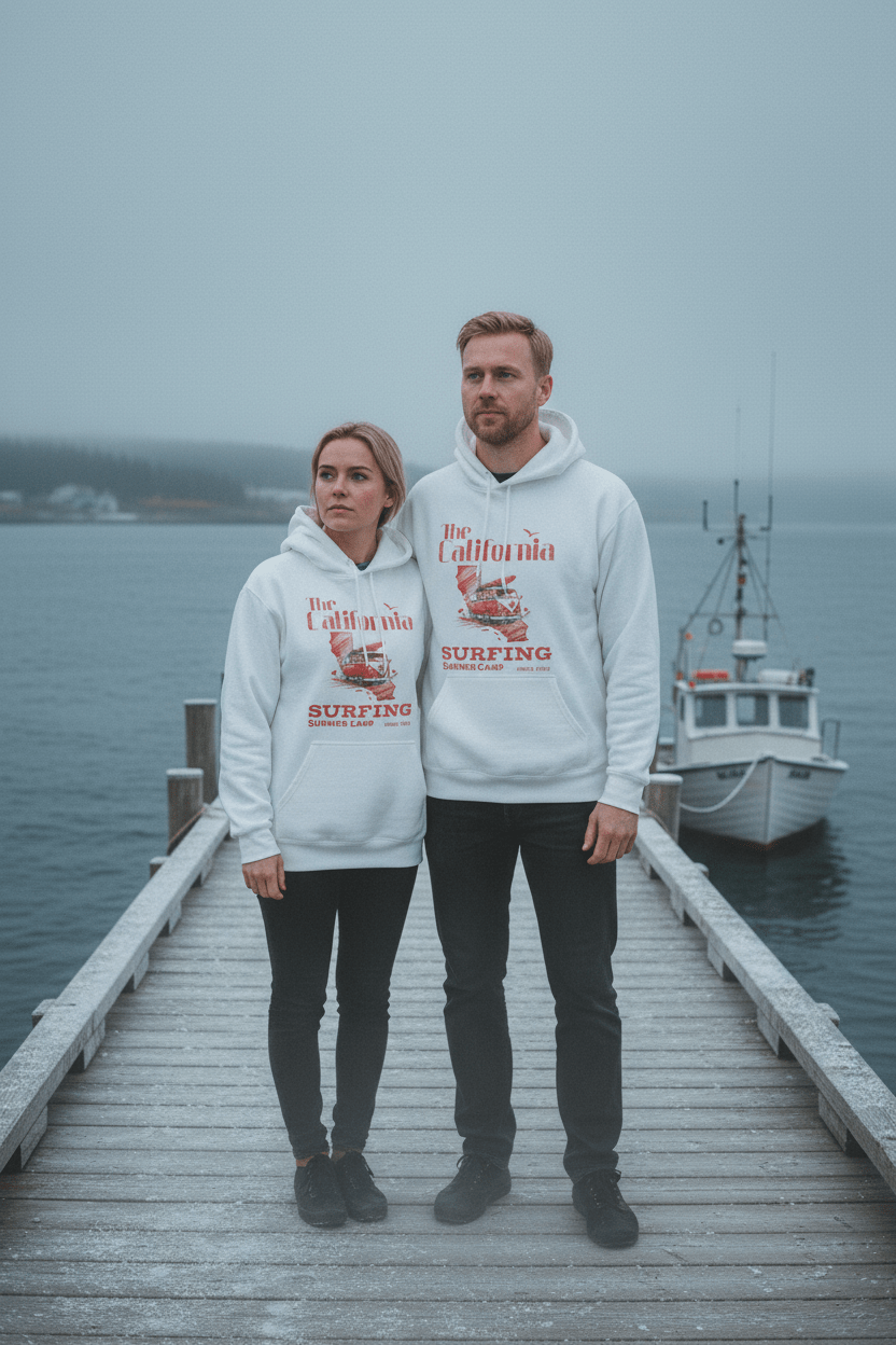 Couple lifestyle - Maine winter dock