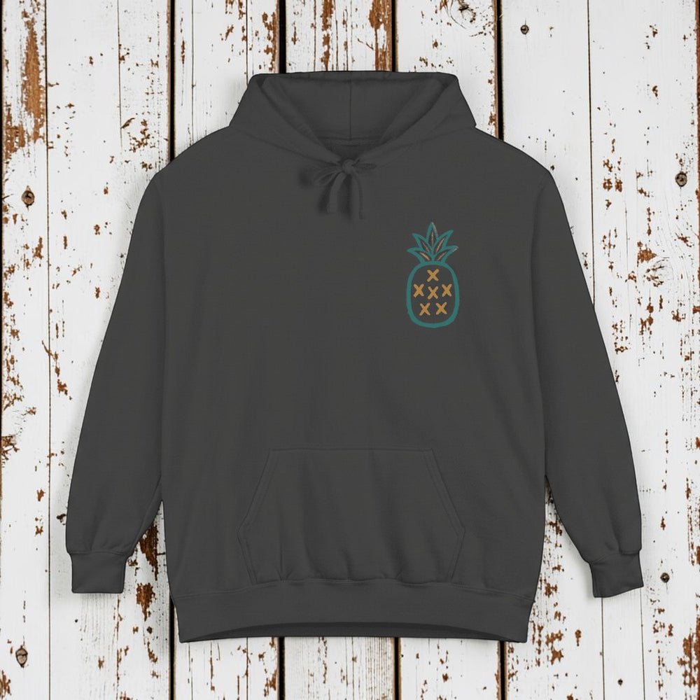 Charcoal Salt Rooted hoodie front - white background