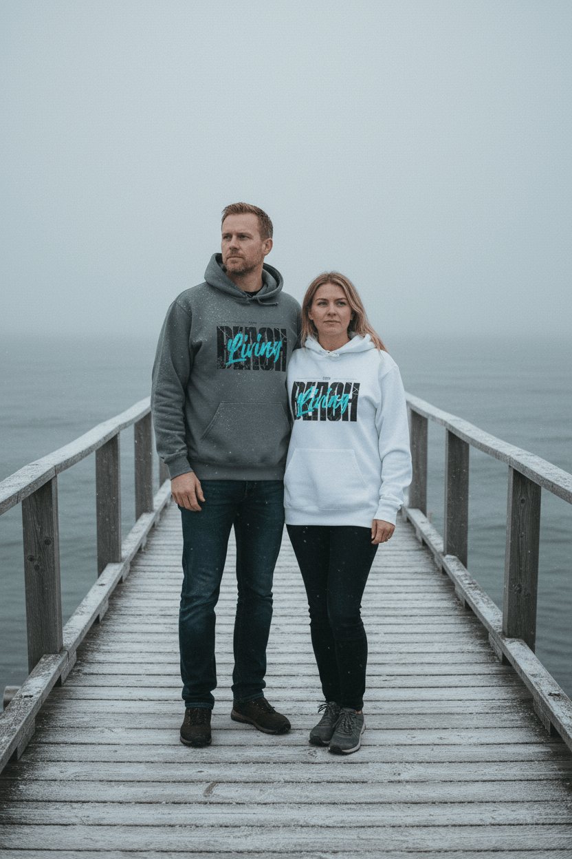Couple lifestyle - Maine winter dock