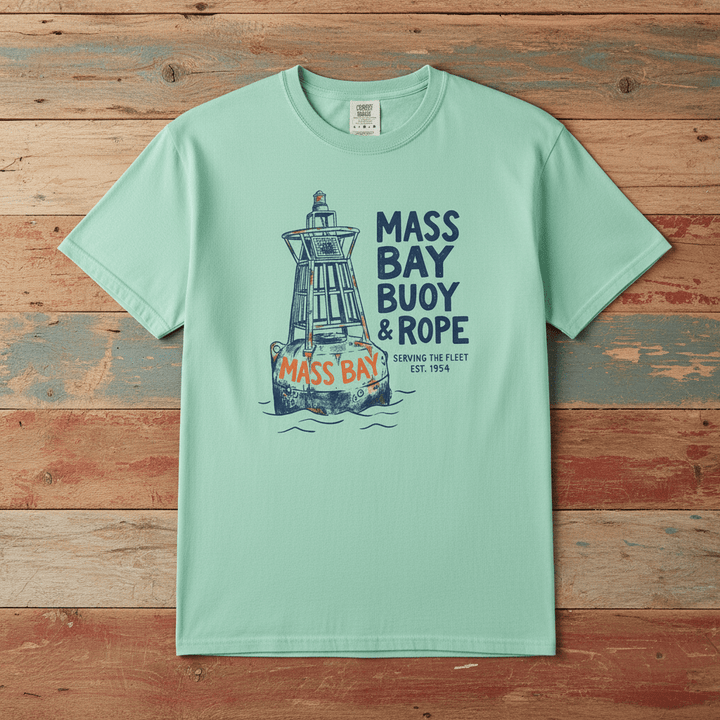 Mass Bay Buoy &amp; Rope Graphic Tee — Island Reef on Colorful Driftwood