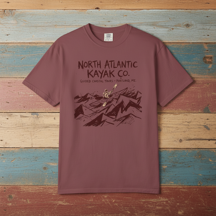 North Atlantic Kayak Co. Graphic Tee — Brick on Colorful Driftwood