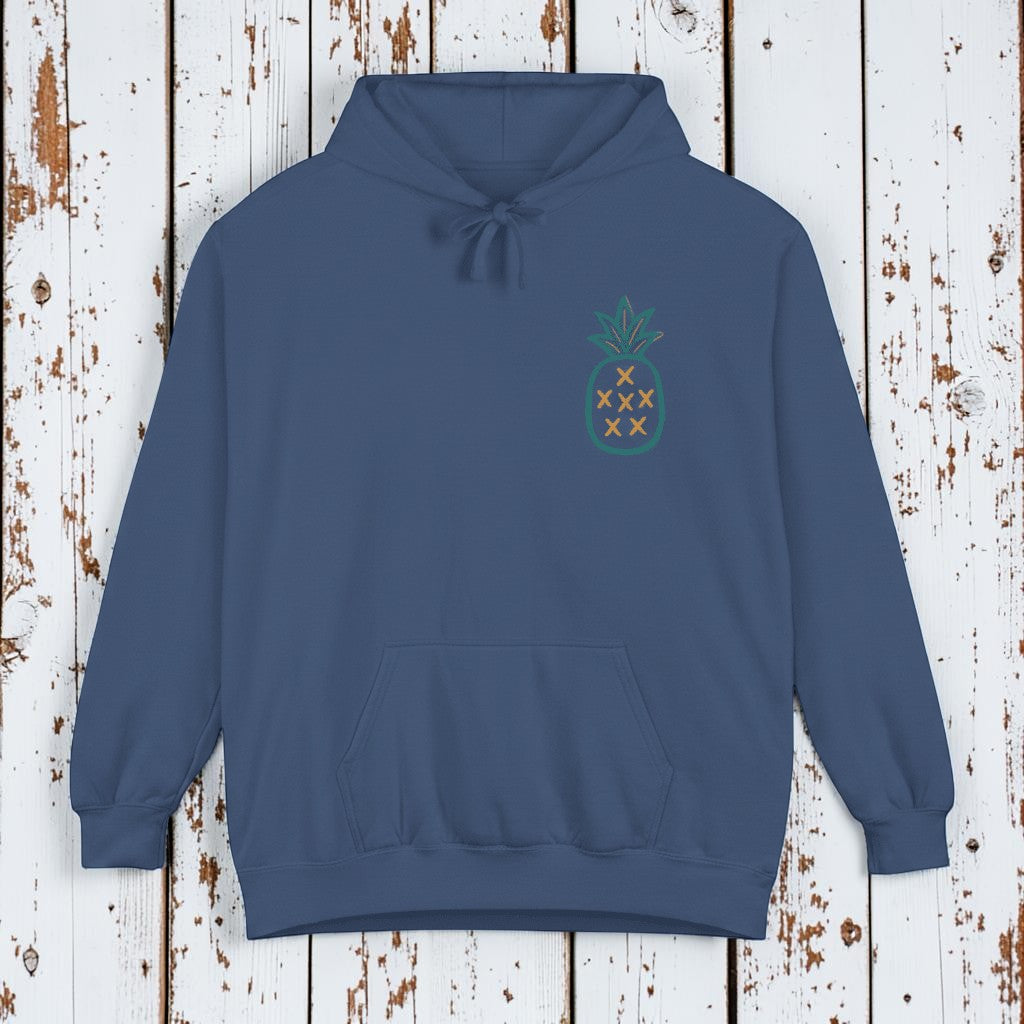 Blue Salt Rooted hoodie front - white background