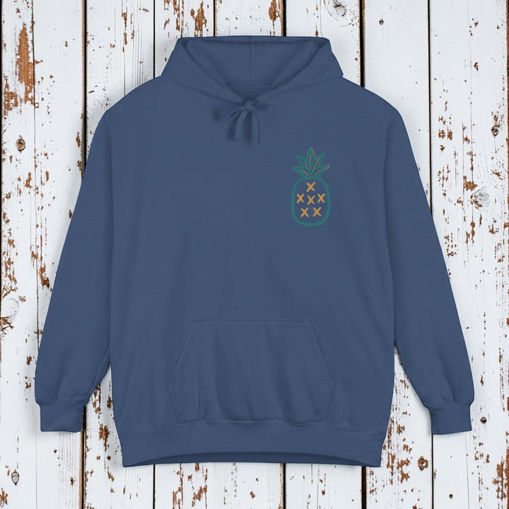 Blue Salt Rooted hoodie front - white background