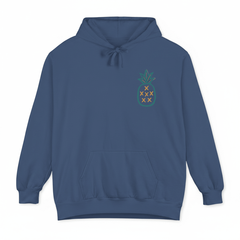 Blue Salt Rooted hoodie front - white background