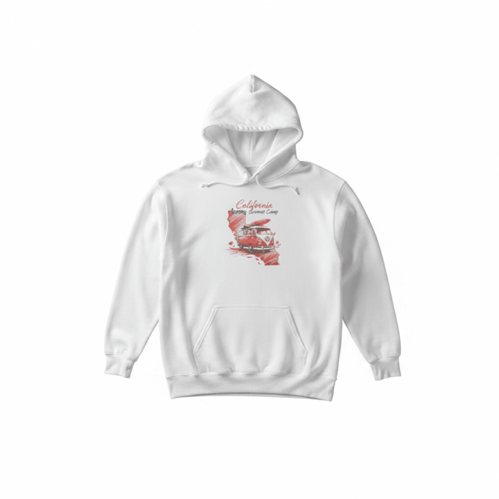 White hoodie front view - white background