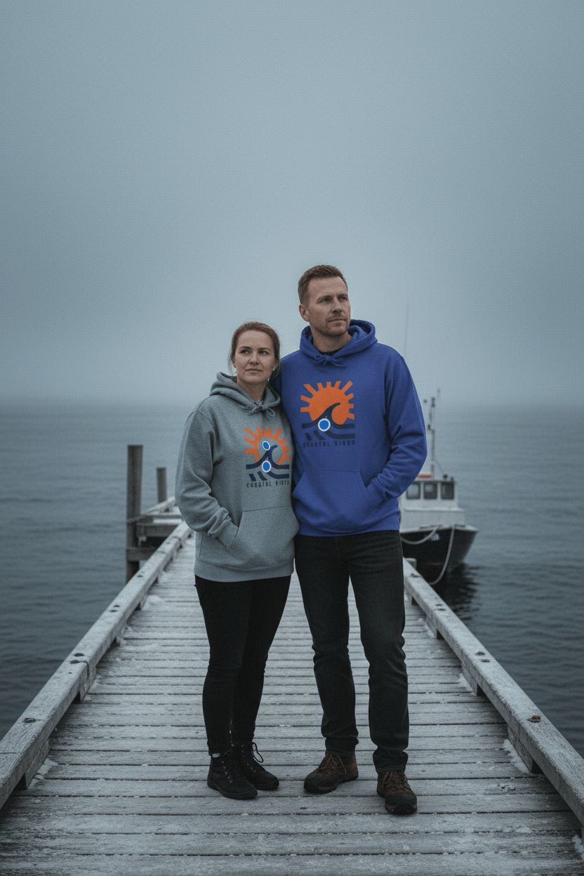 Couple lifestyle - Maine winter dock