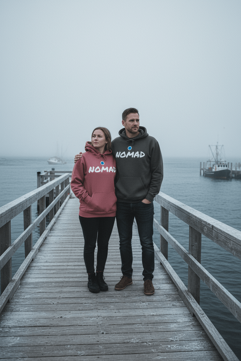 Couple lifestyle - Maine winter dock
