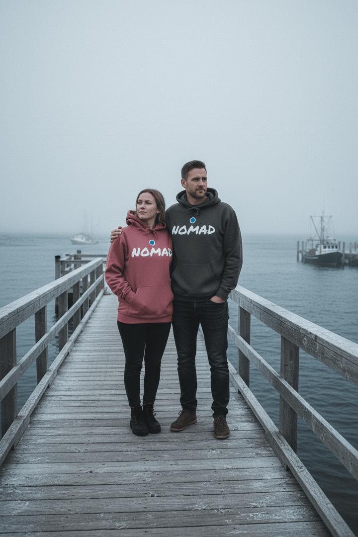 Couple lifestyle - Maine winter dock