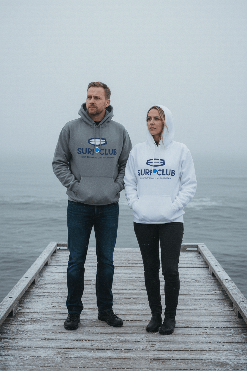 Couple lifestyle - Maine winter dock